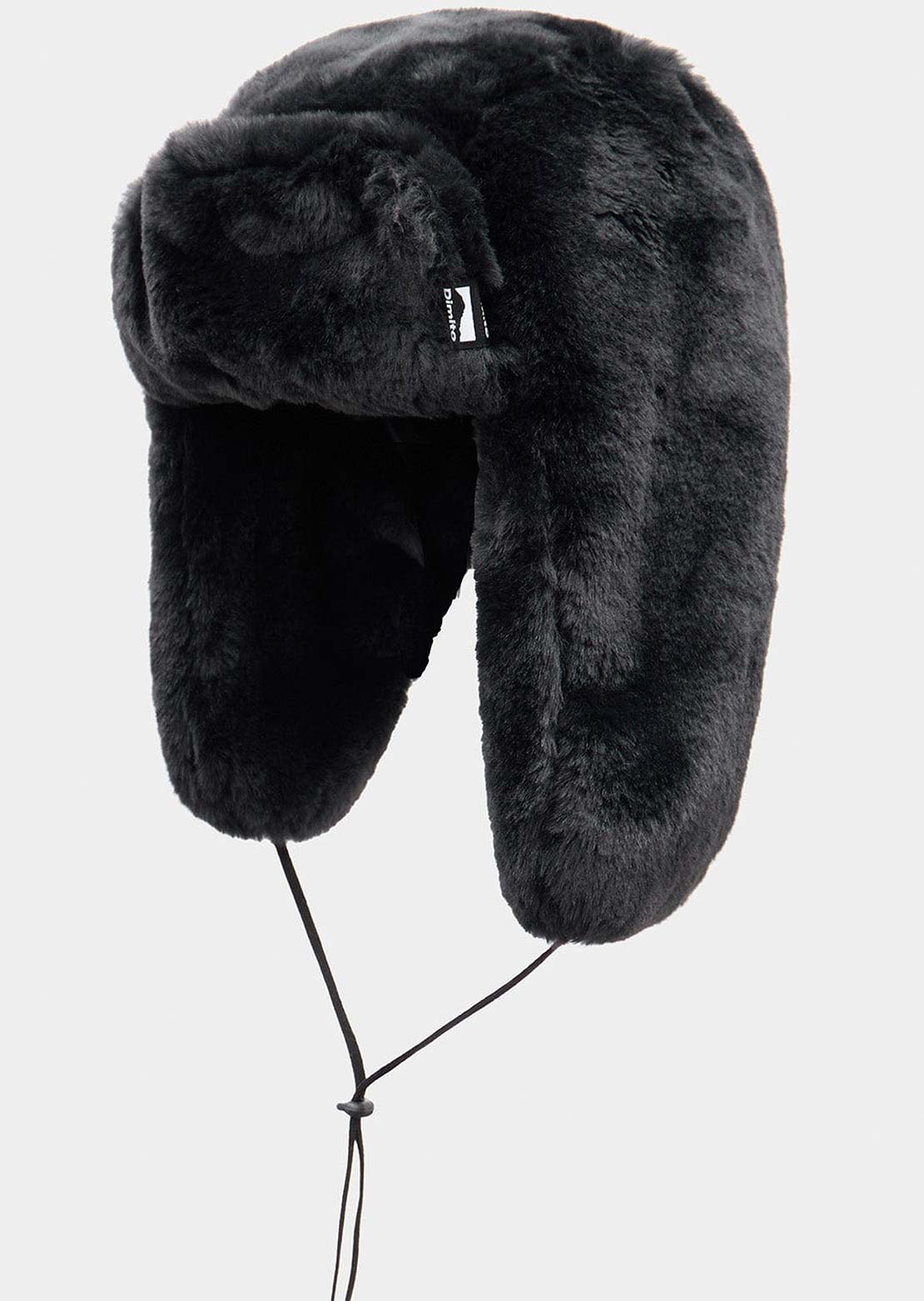 Dimito Unisex Eco Fur Ear Flap Hat Black