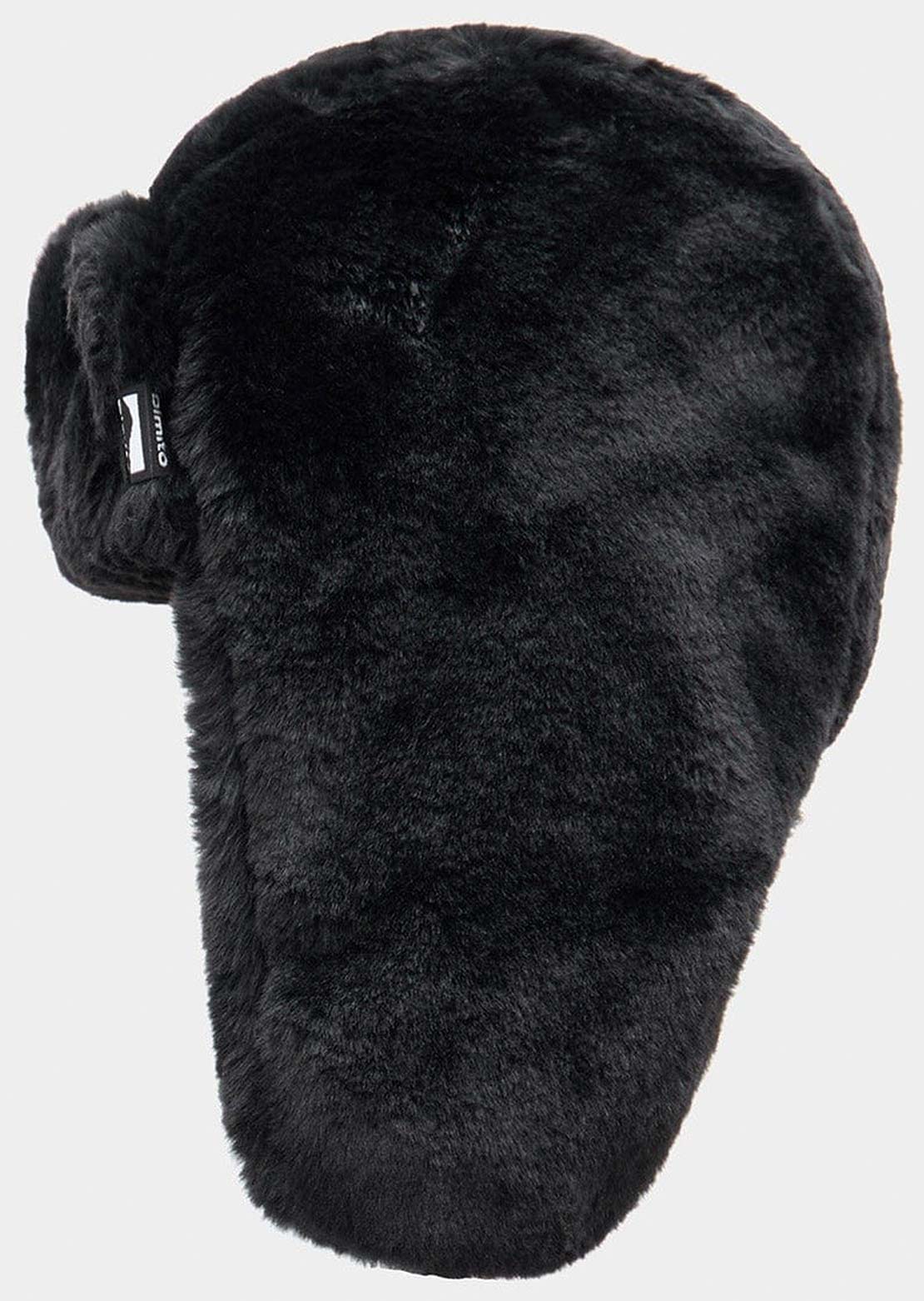 Dimito Unisex Eco Fur Ear Flap Hat Black
