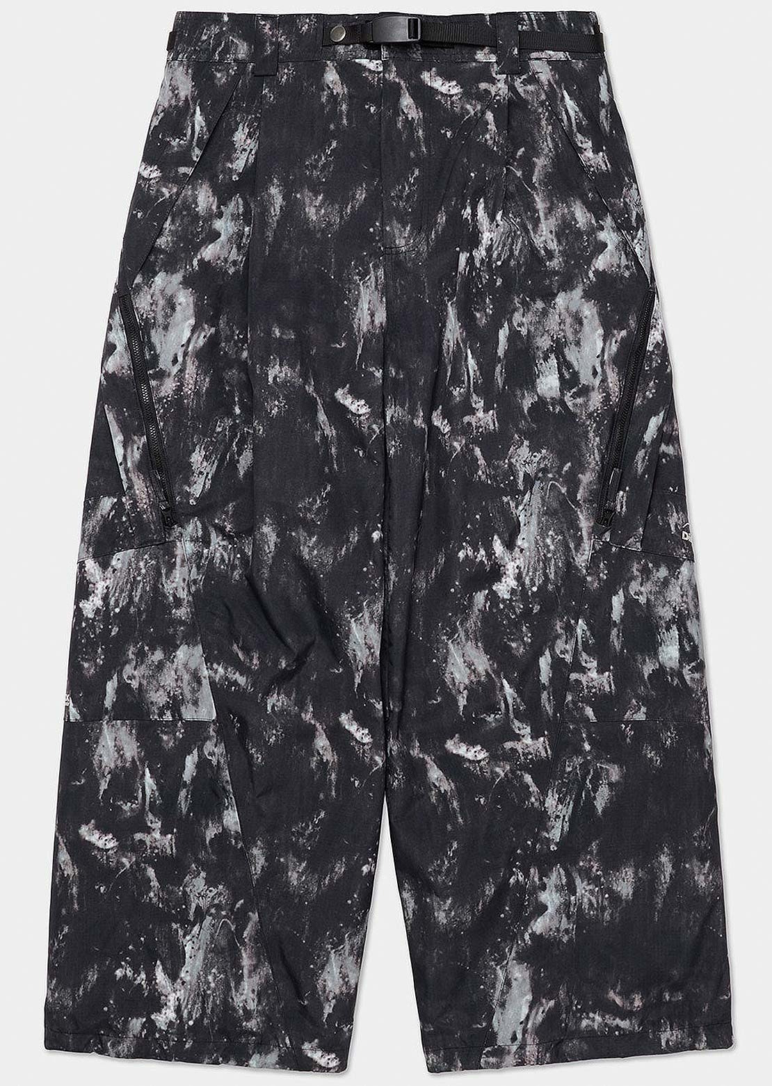 Dimito Unisex Giant Cargo Pants Marble Black