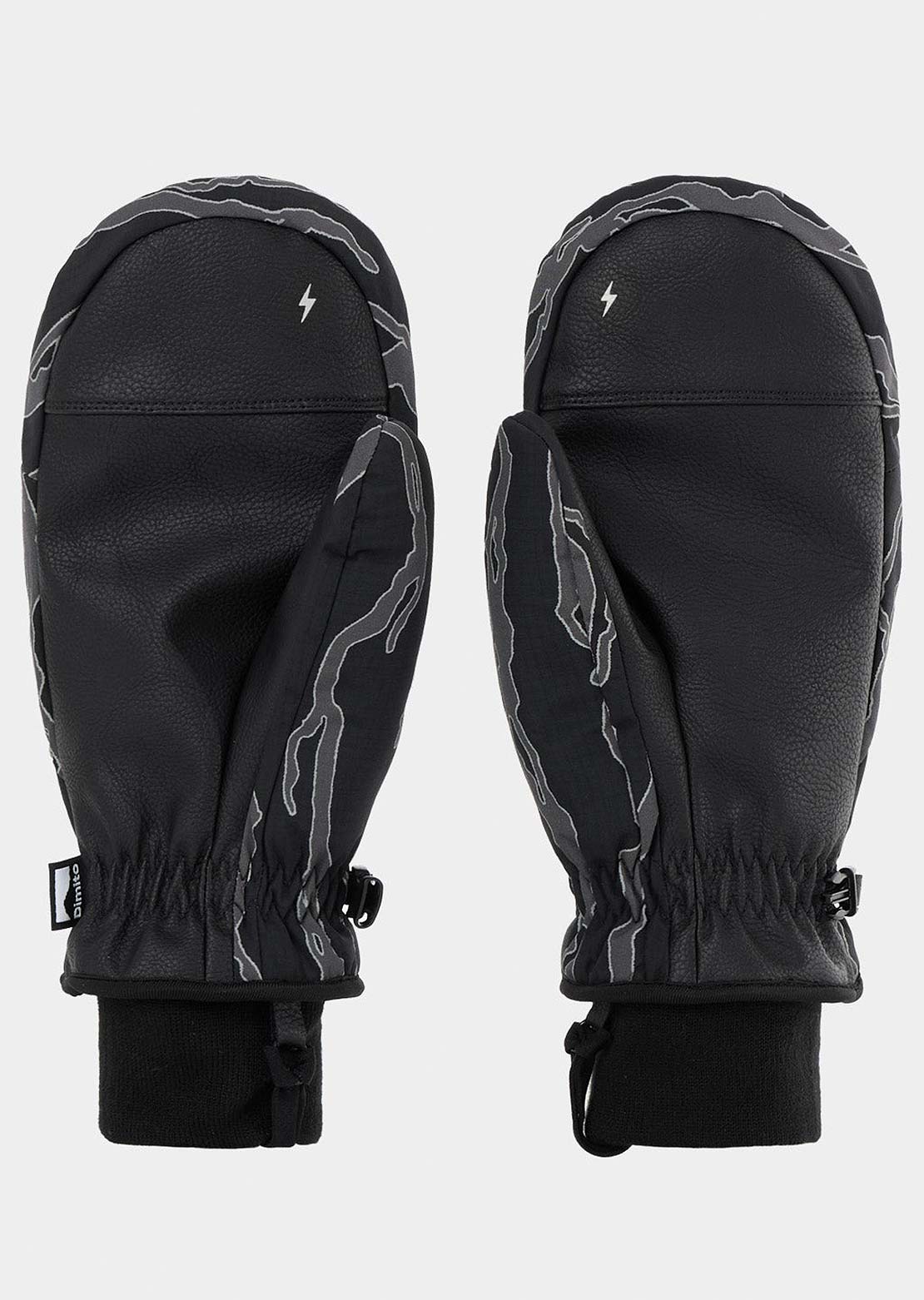 Dimito Unisex HAE Reflective Line Mittens HAE MT Black