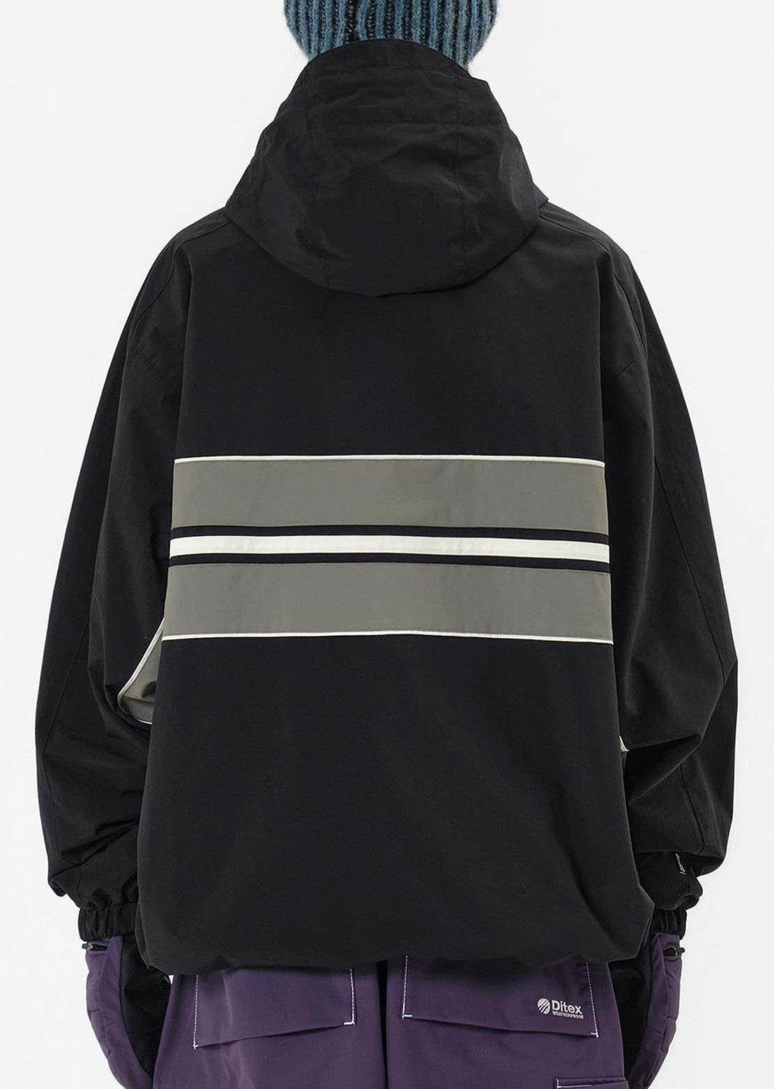 Dimito Unisex Line Wind Jacket Black