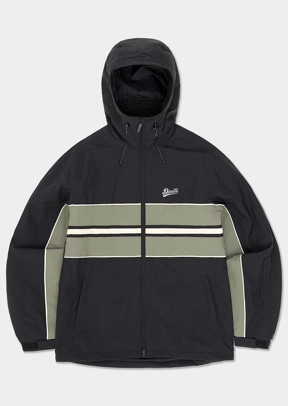 Dimito Unisex Line Wind Jacket Black