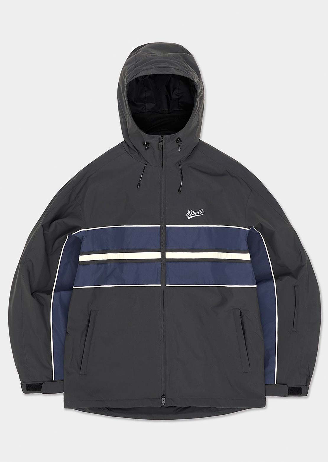 Dimito Unisex Line Wind Jacket Light Black