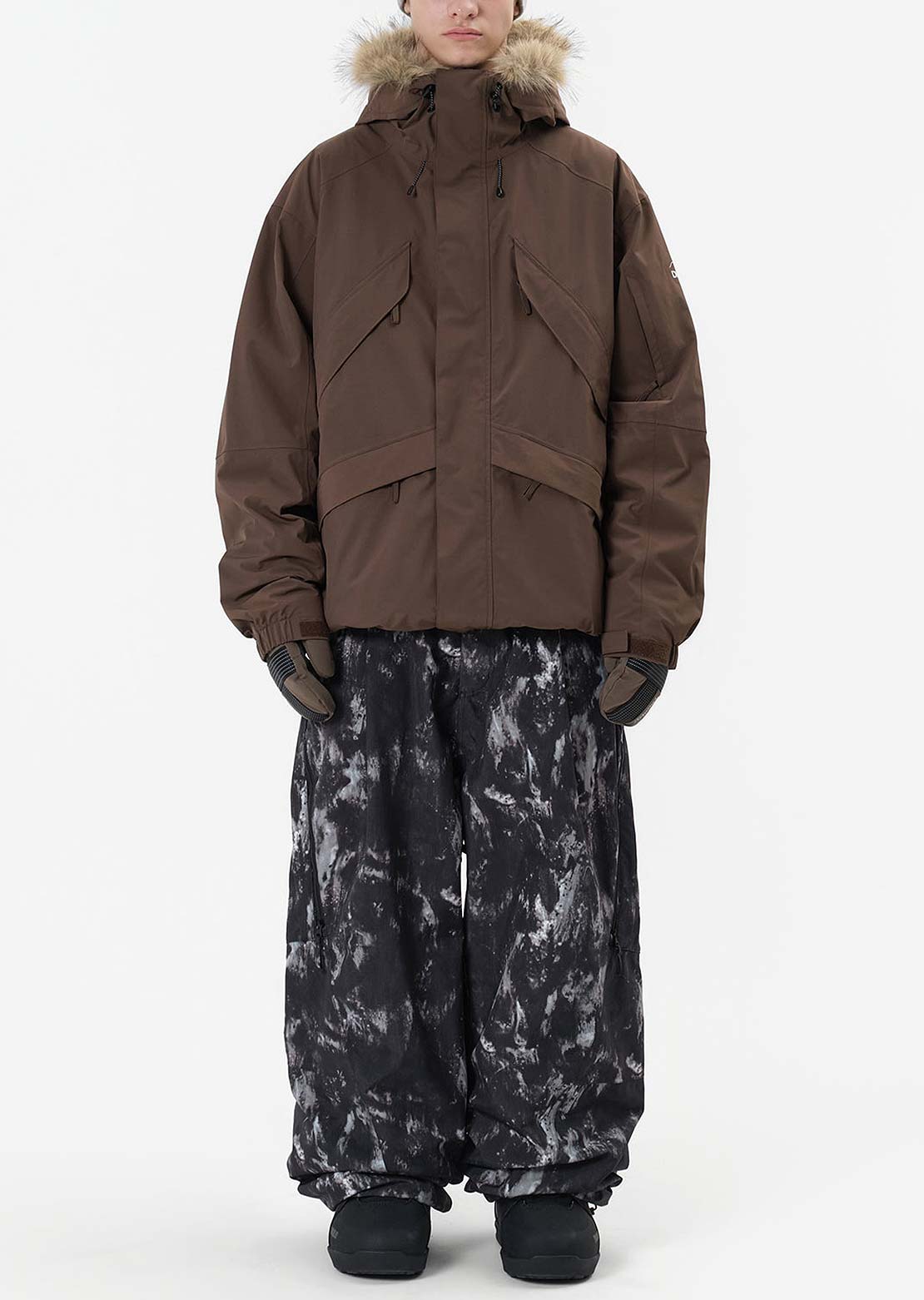 Dimito Unisex Shadow Jacket Brown