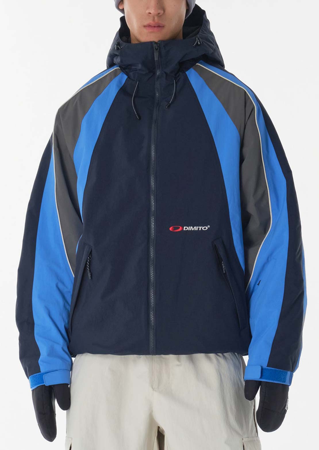 Dimito Unisex Wave Padded Jacket Dark Navy