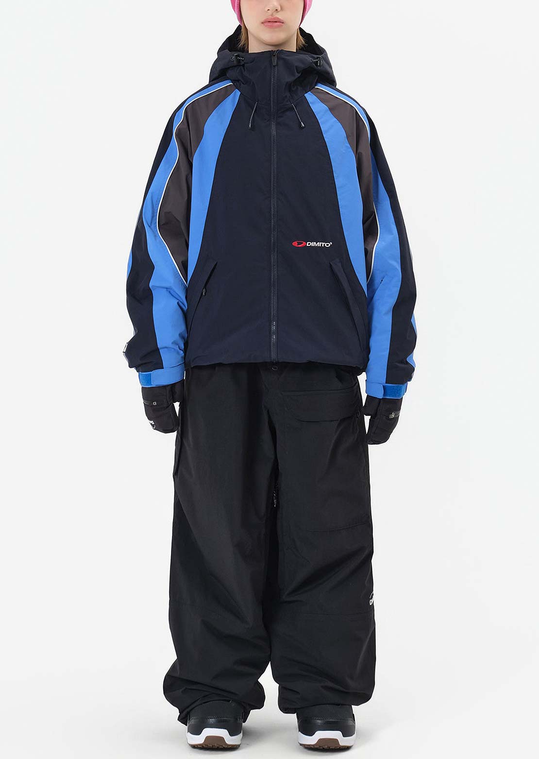 Dimito Unisex Wave Padded Jacket Dark Navy