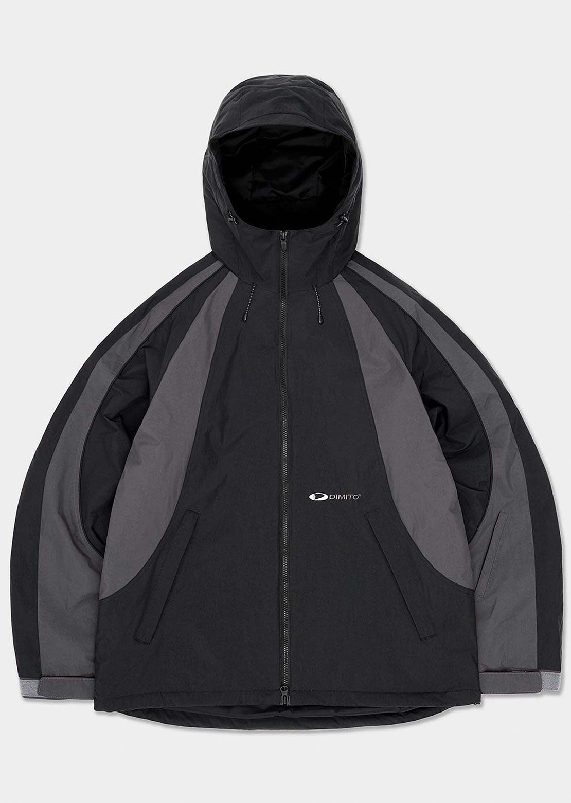 Dimito Unisex Wave Padded Jacket Mid Black