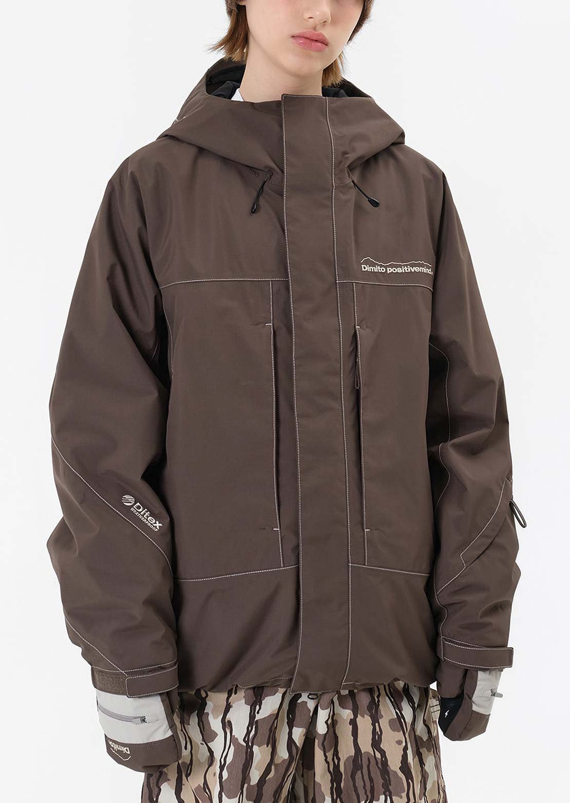 Dimito Unisex Works Line Jacket Dark Brown