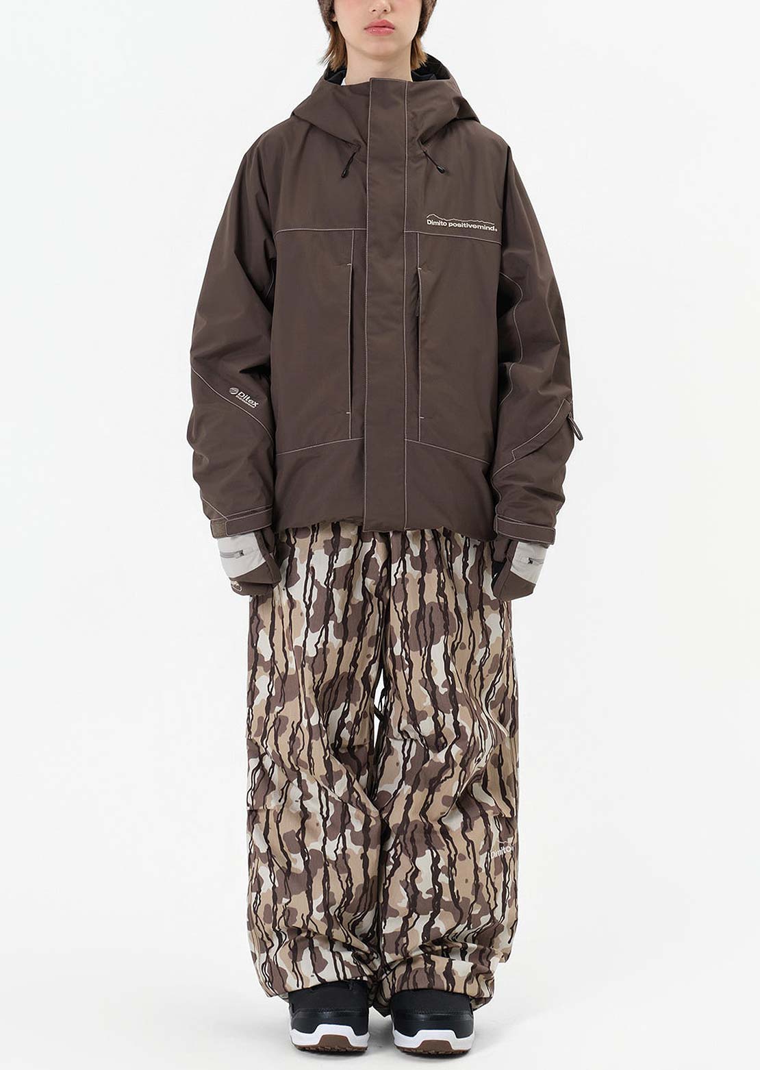 Dimito Unisex Works Line Jacket Dark Brown