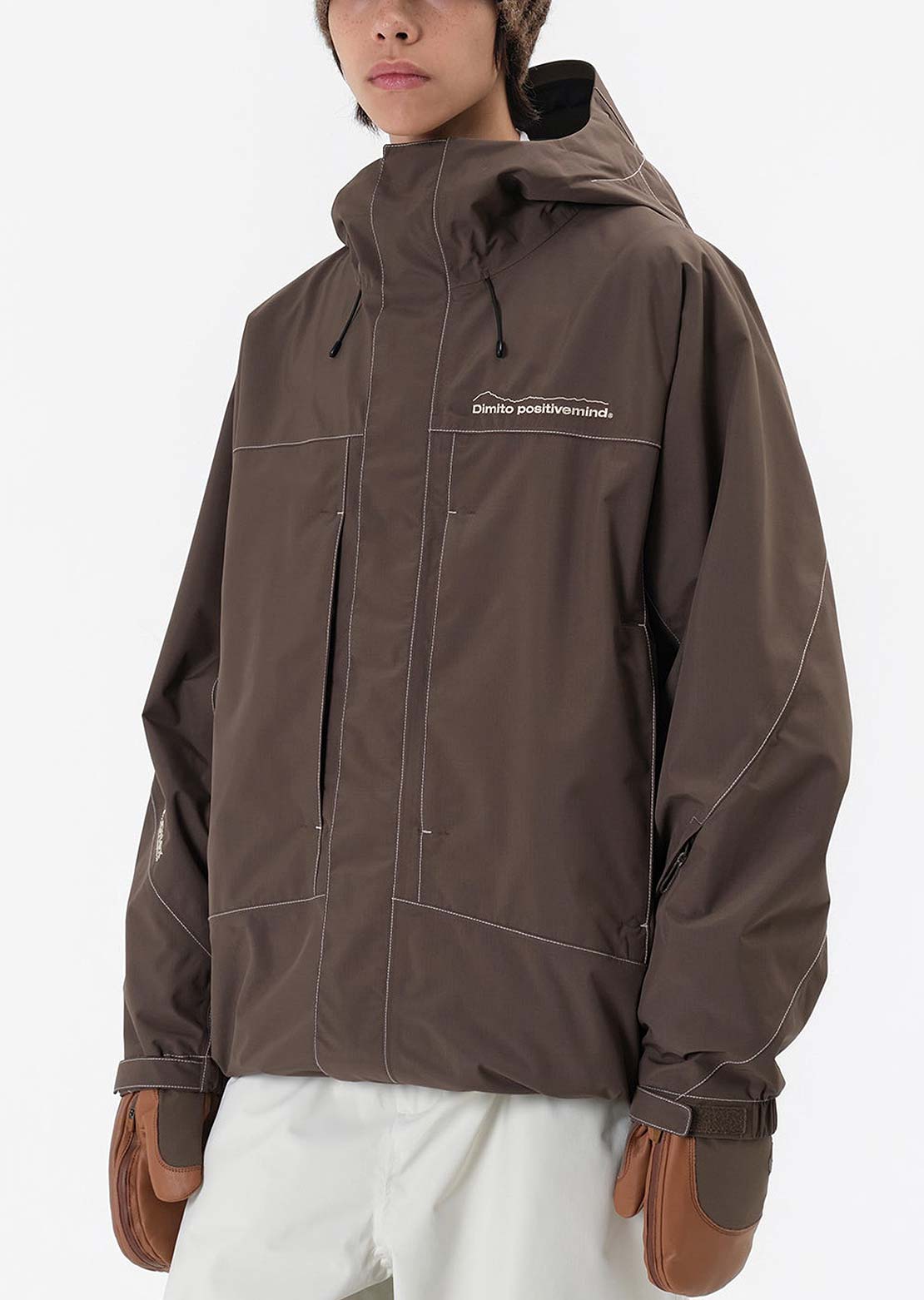 Dimito Unisex Works Line Jacket Dark Brown