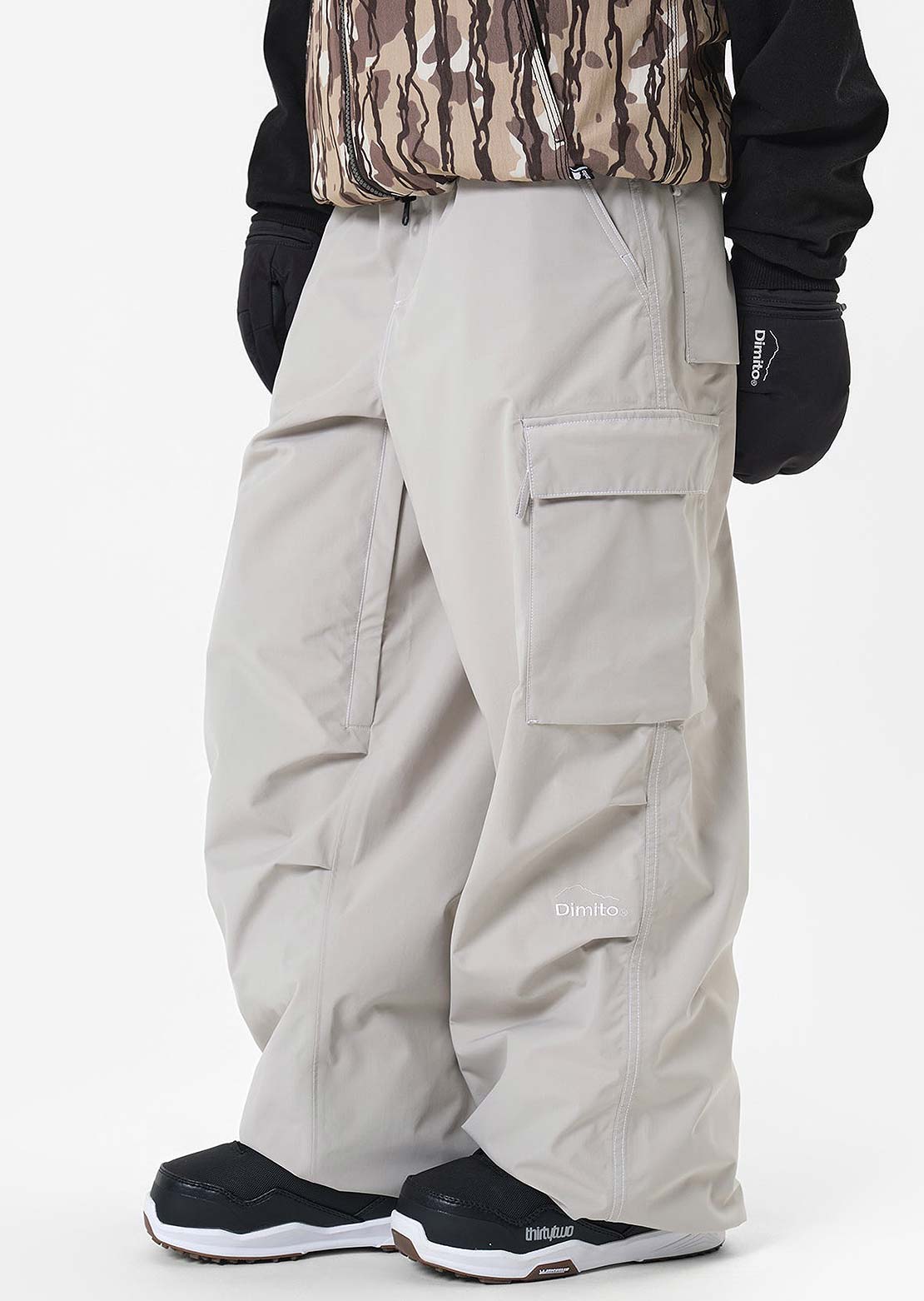 Dimito Unisex Works Line Pants Oatmeal