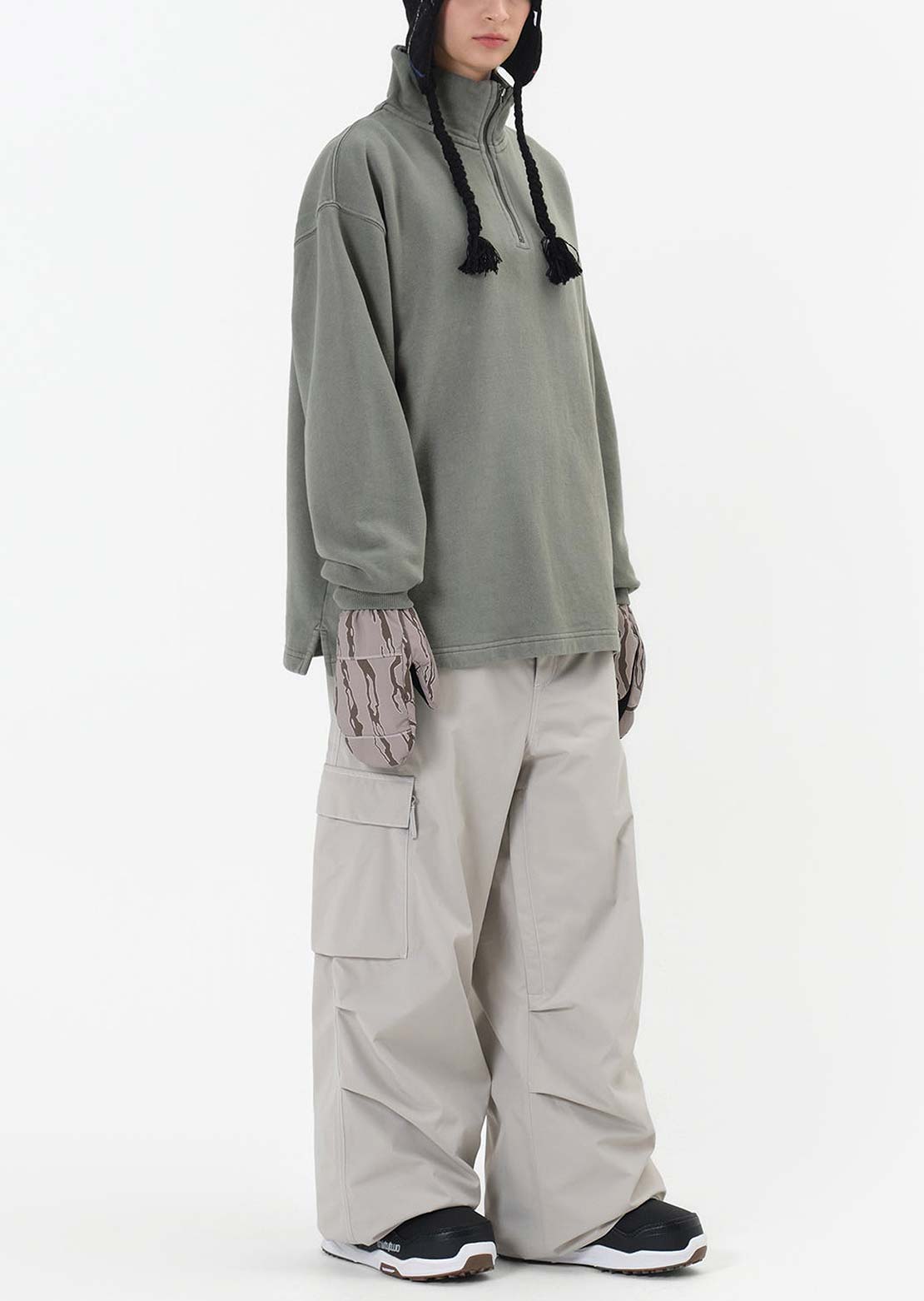 Dimito Unisex Works Line Pants Oatmeal