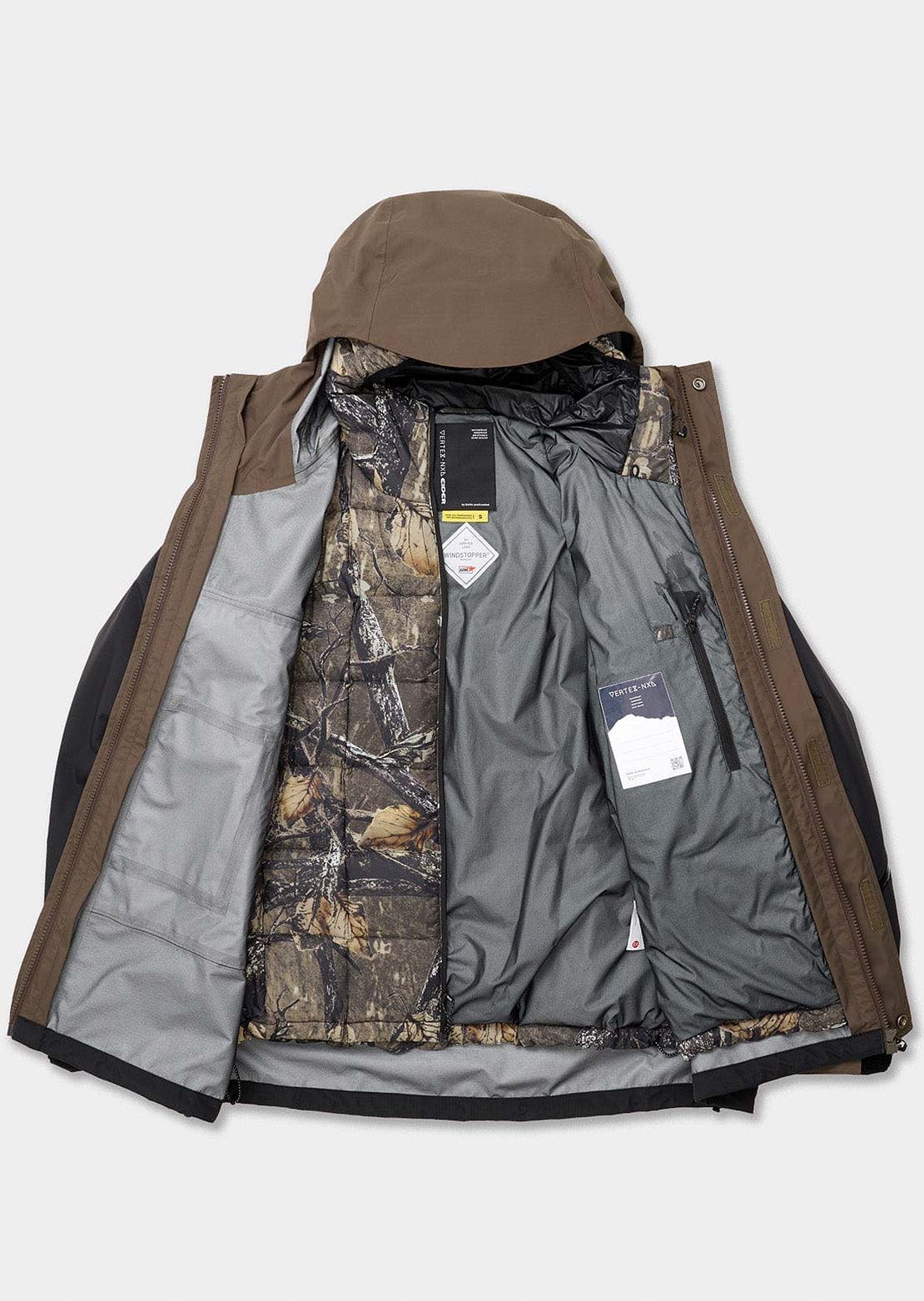 Dimito x Vertex GTX Mountain 3 Way Parka Jacket Dark Brown