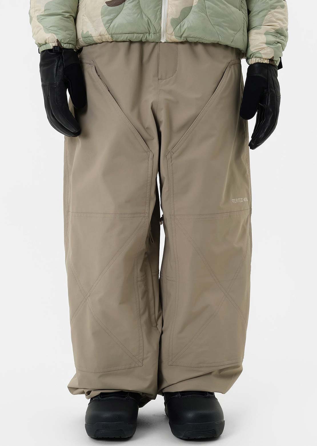 Dimito x Vertex Unisex VTX Banded Double Knee Pants Deep Beige