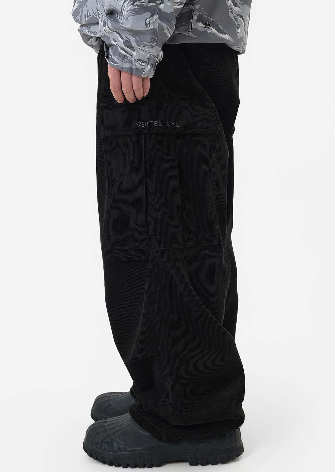 Dimito x Vertex Unisex VTX Corduroy Cargo Pants Black