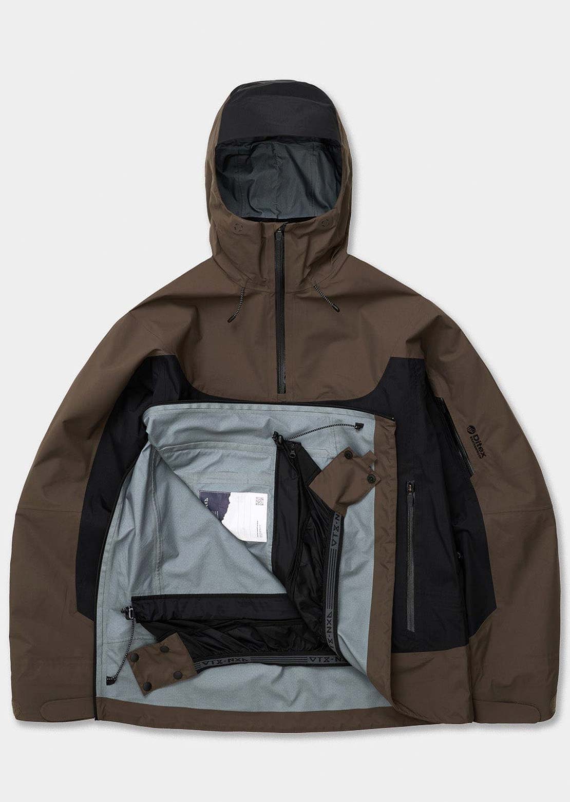 Dimito x Vertex VTX 3L Pullover Jacket Dark Brown