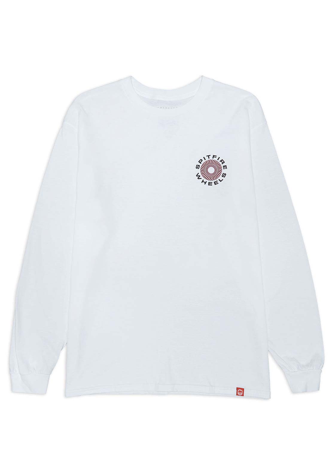 Spitfire Unisex Classic '87 Swirl Fade Fill Long Sleeve White