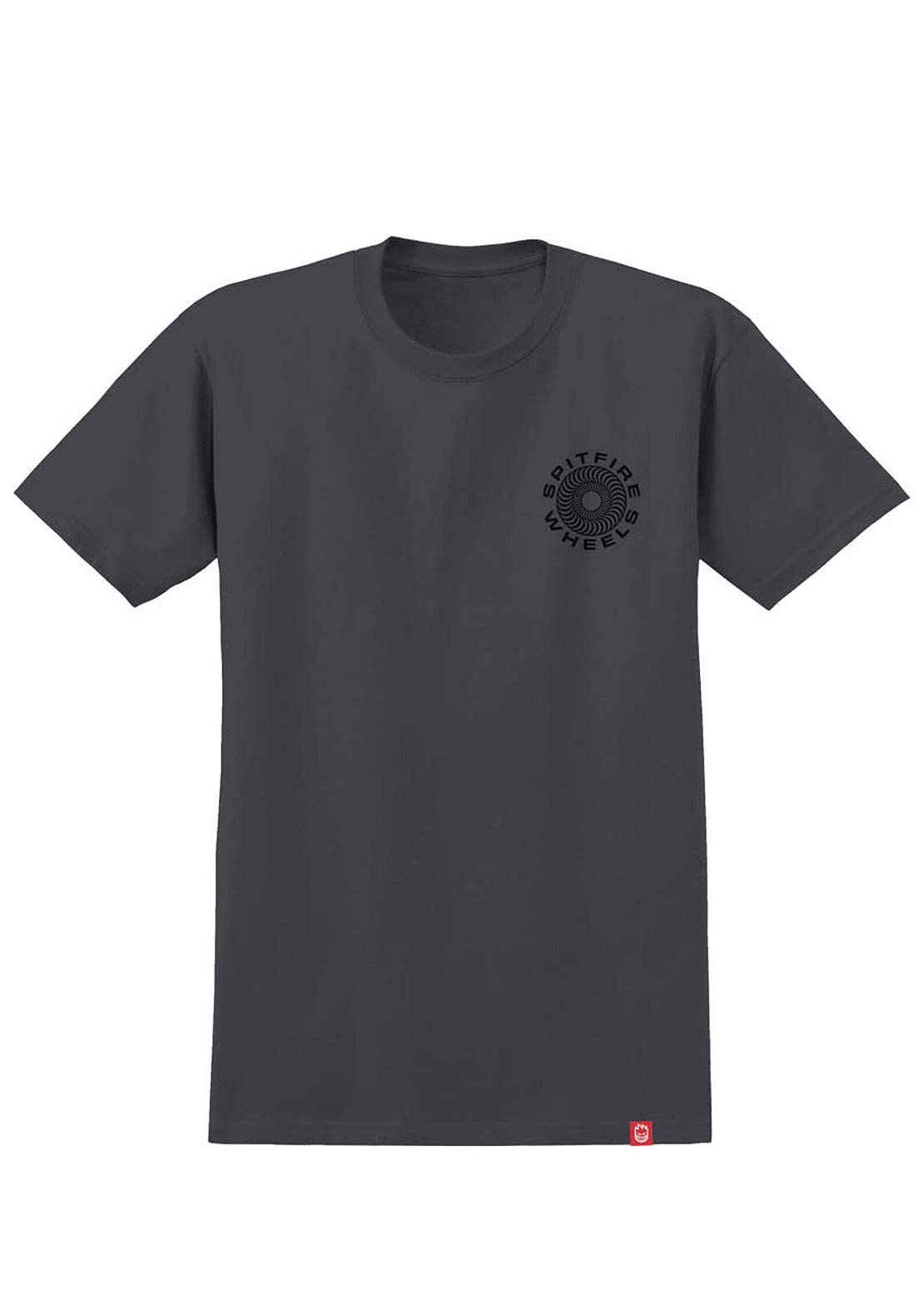 Spitfire Unisex Classic '87 Swirl Fill T-shirt Charcoal