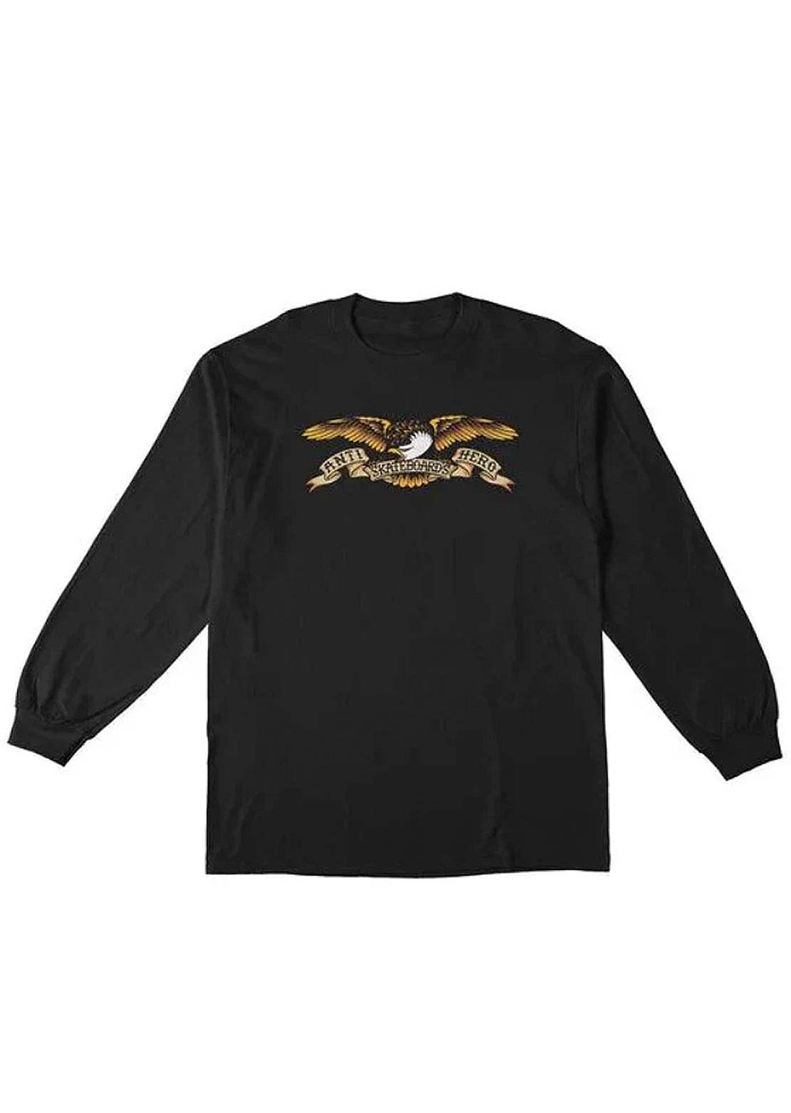 AntiHero Unisex Eagle Crewneck Sweatshirt Asphalt with Black Multi Color Print