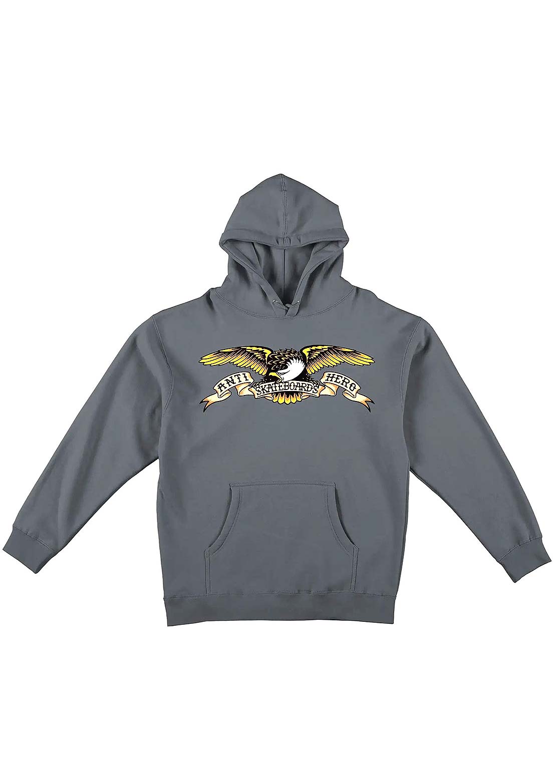 AntiHero Unisex Eagle Hood Charcoal