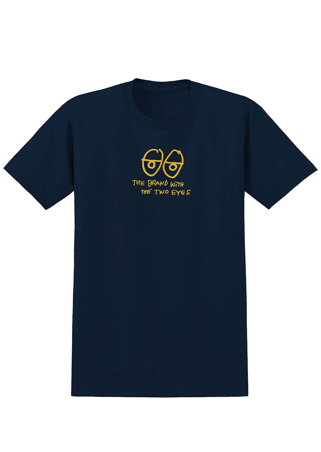 Krooked Unisex Two Eyes T-shirt True Navy Yellow