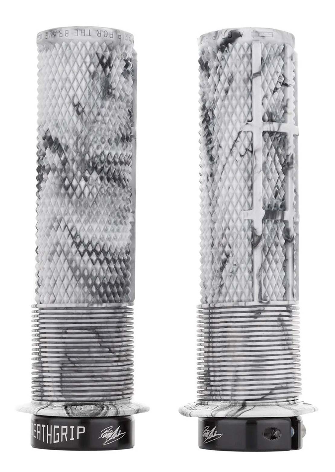 DMR Unisex DeathGrip Flanged Thick Mountain Bike Grip Snow Camo
