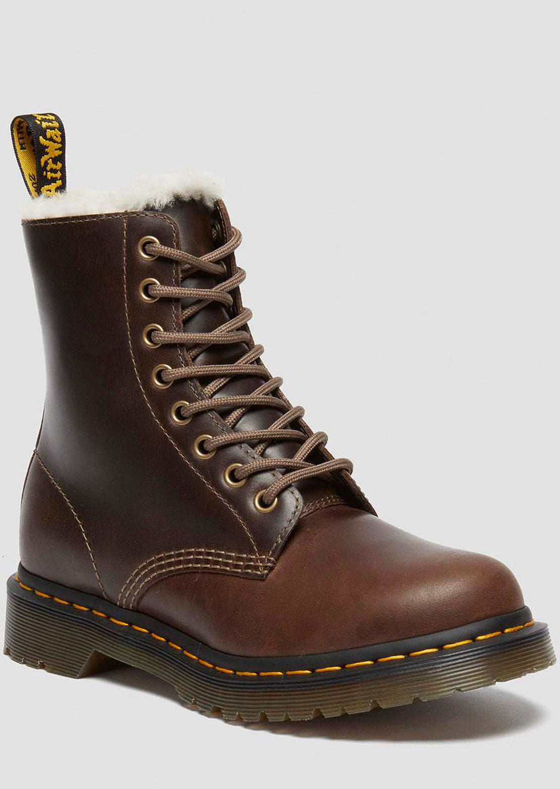 Dr.Martens Women&#39;s 1460 Serena Orleans Boots Khaki Butterscotch