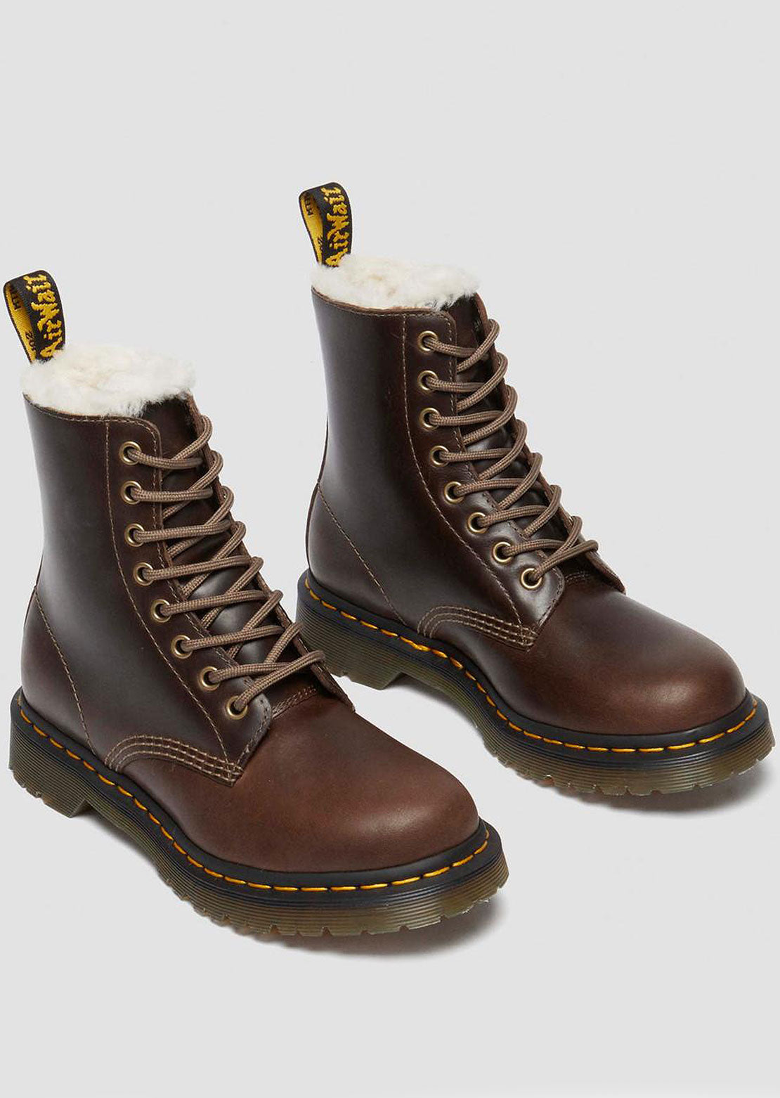 Dr.Martens Women&#39;s 1460 Serena Orleans Boots Khaki Butterscotch