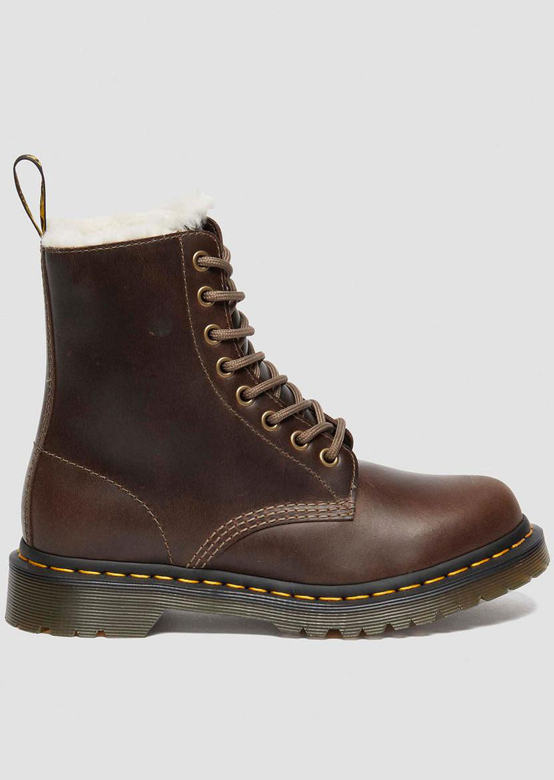 Dr.Martens Women&#39;s 1460 Serena Orleans Boots Khaki Butterscotch