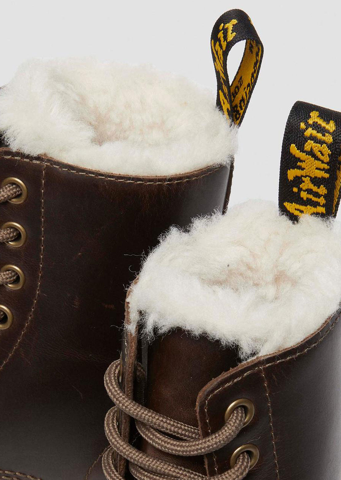 Dr.Martens Women&#39;s 1460 Serena Orleans Boots Khaki Butterscotch