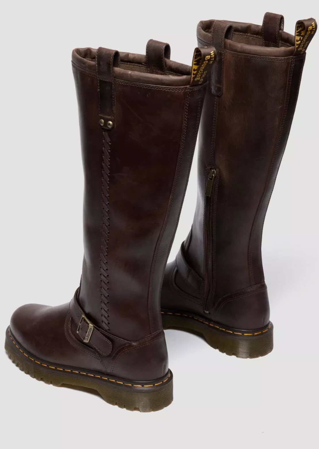 Dr.Martens Women's Anistone BKR High Leg Boots Dark Brown
