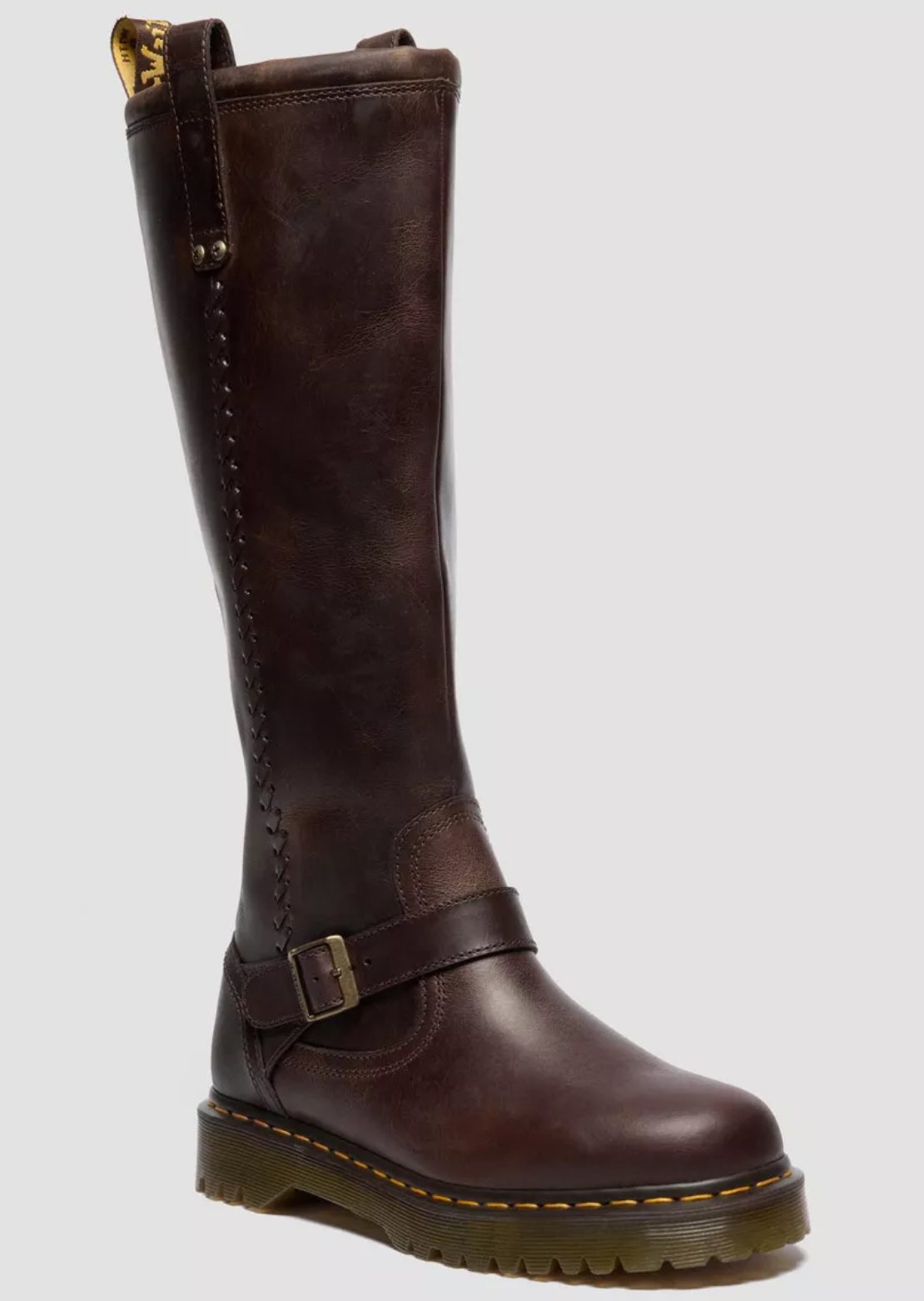 Dr.Martens Women's Anistone BKR High Leg Boots Dark Brown