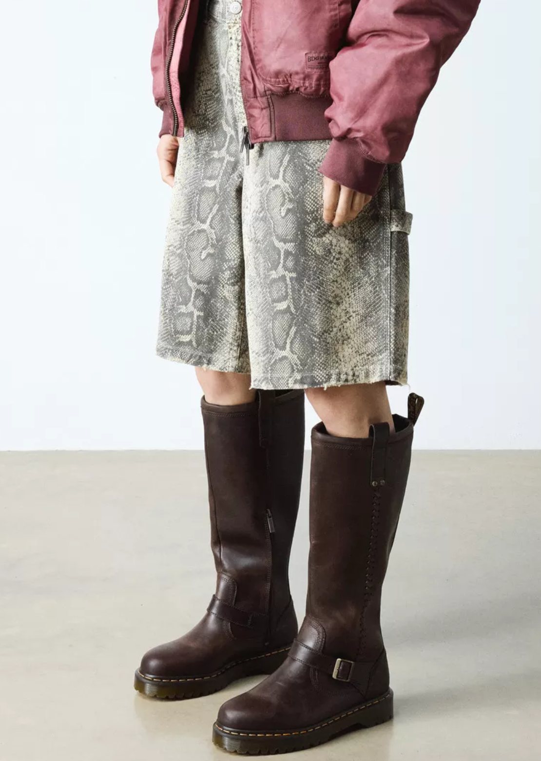 Dr.Martens Women's Anistone BKR High Leg Boots Dark Brown