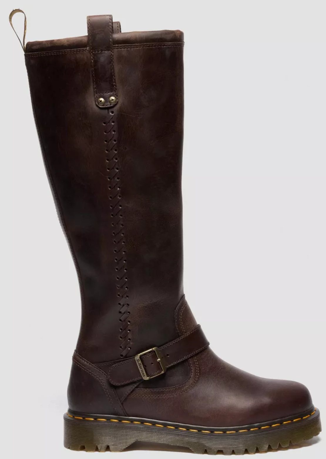 Dr.Martens Women's Anistone BKR High Leg Boots Dark Brown