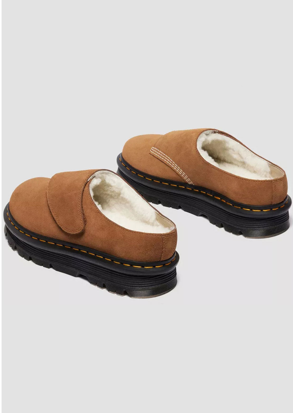 Dr.Martens Women's ZebZag AnyWair WL Bronx Suede Mule Dark Brown