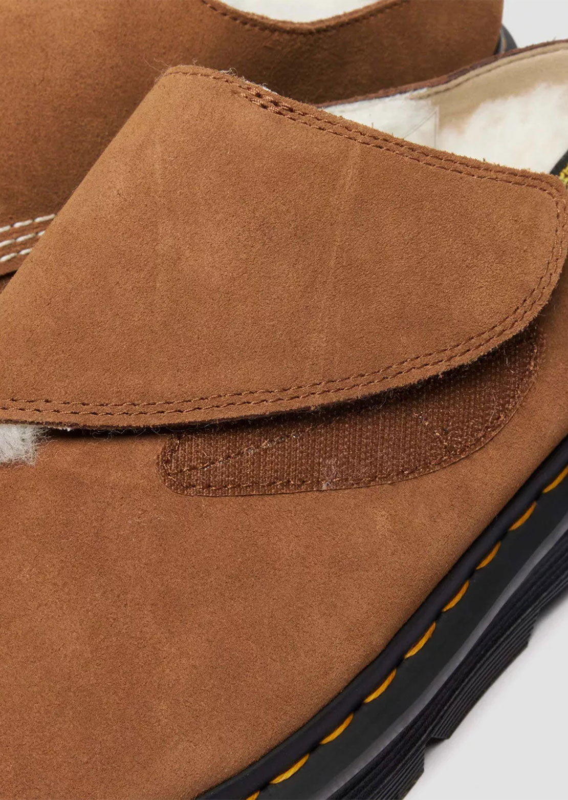 Dr.Martens Women's ZebZag AnyWair WL Bronx Suede Mule Dark Brown