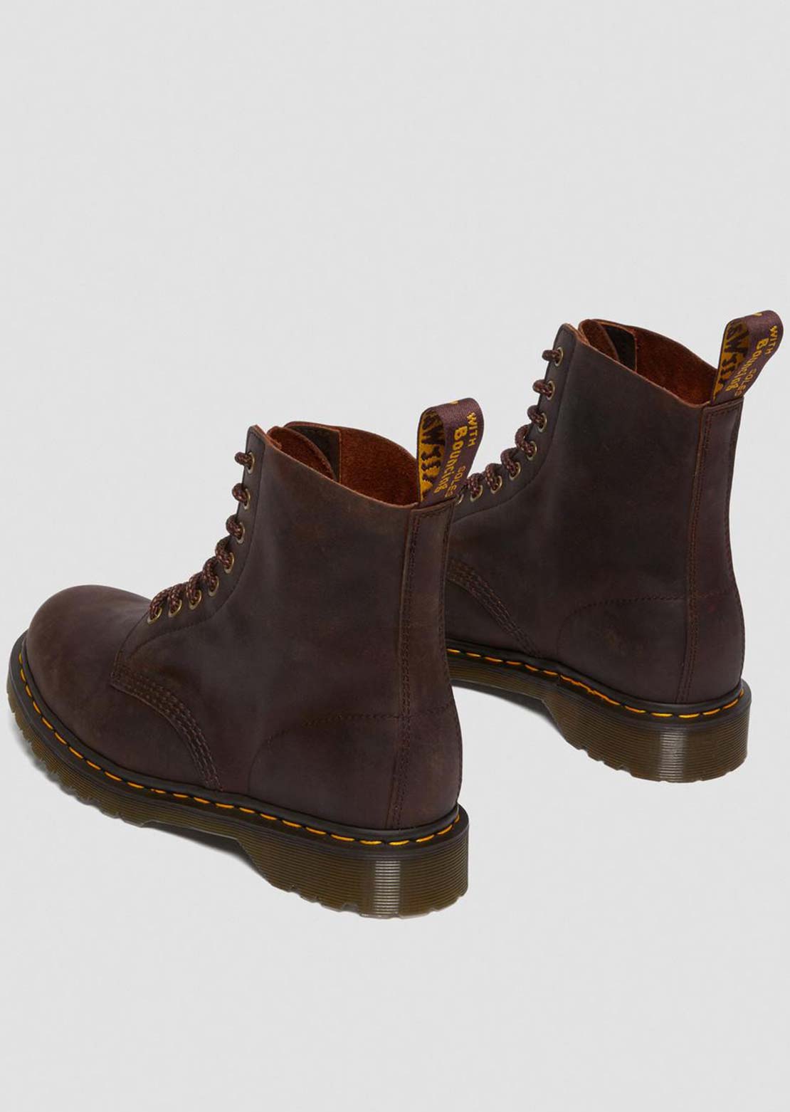 Dr.Martens Men&#39;s 1460 Pascal Waxed Full Grain Boots Chestnut Brown
