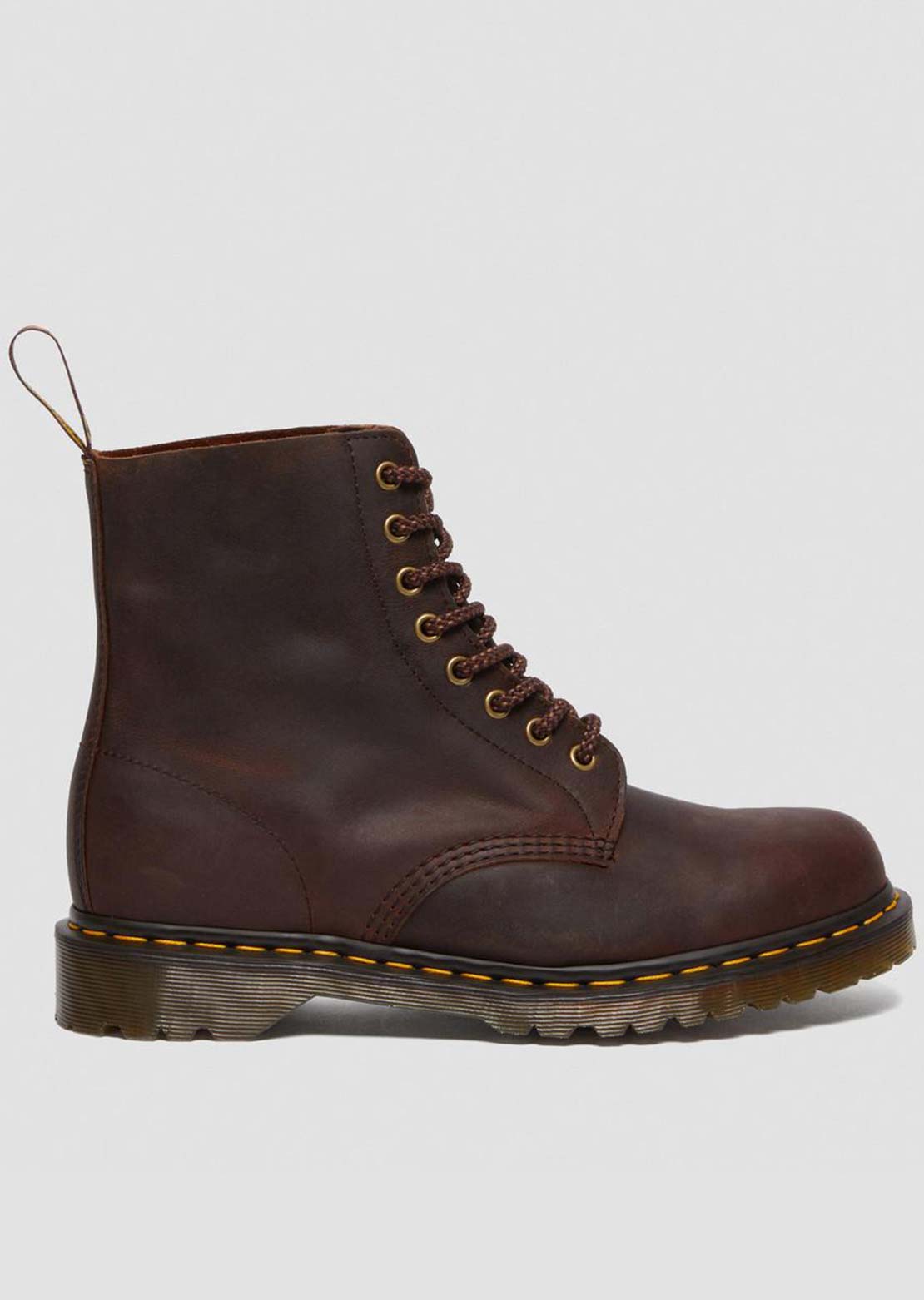 Dr.Martens Men&#39;s 1460 Pascal Waxed Full Grain Boots Chestnut Brown