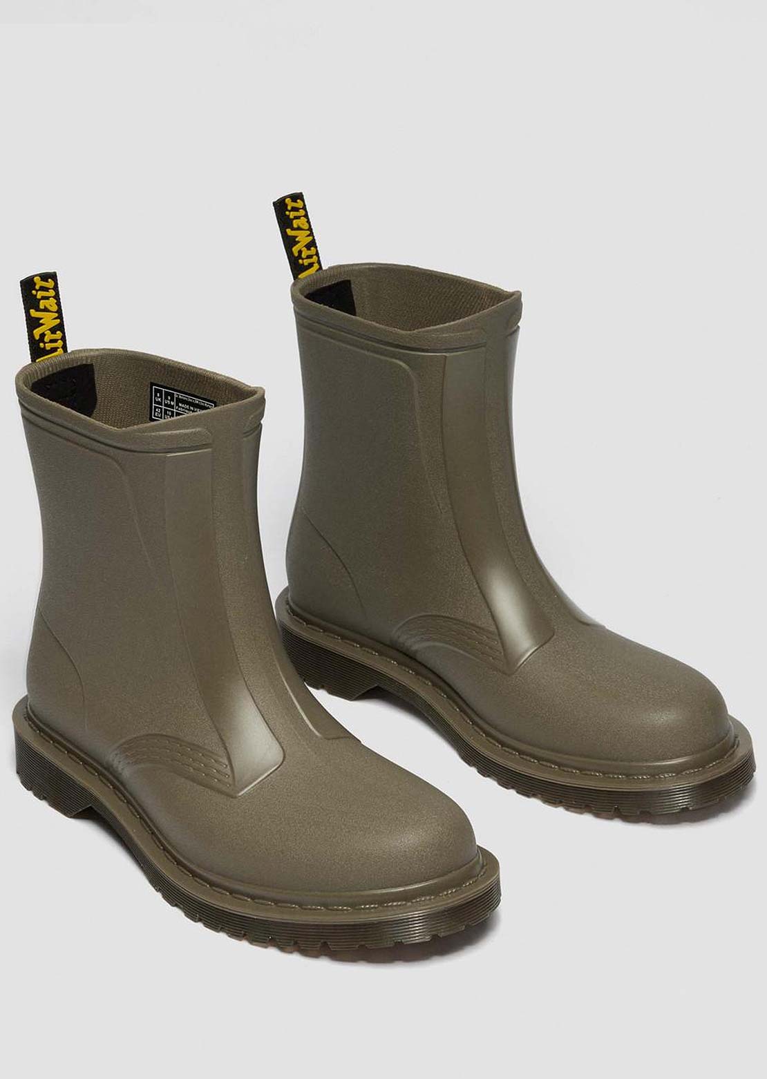 Dr.Martens Women's 1460 Rain Pull On Waterproof Boots Olive