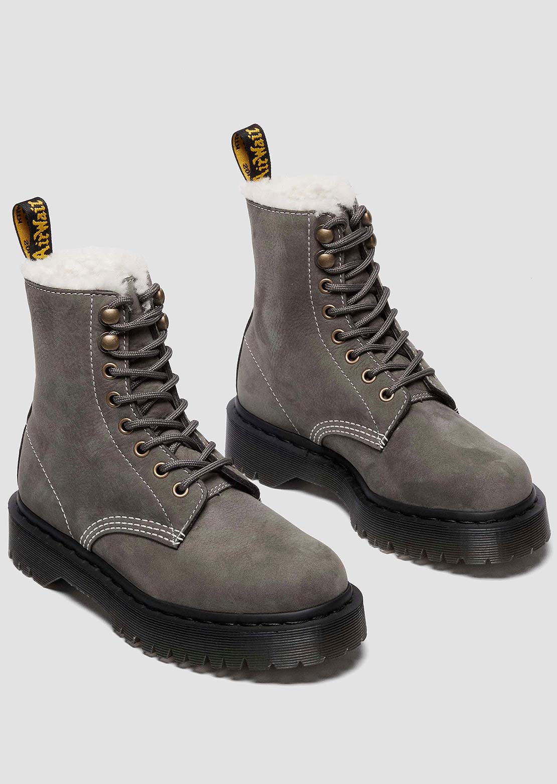 Dr.Martens Women's 1460 Pascal Bex 8 Eye Leather Boots Gunmetal