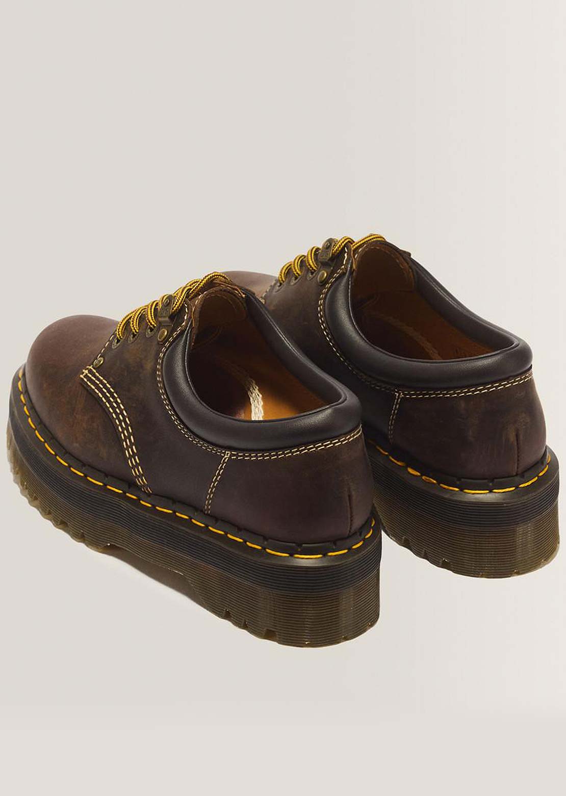 Dr.Martens Women's 8053 Quad Shoes Dark Brown Crazy Horse