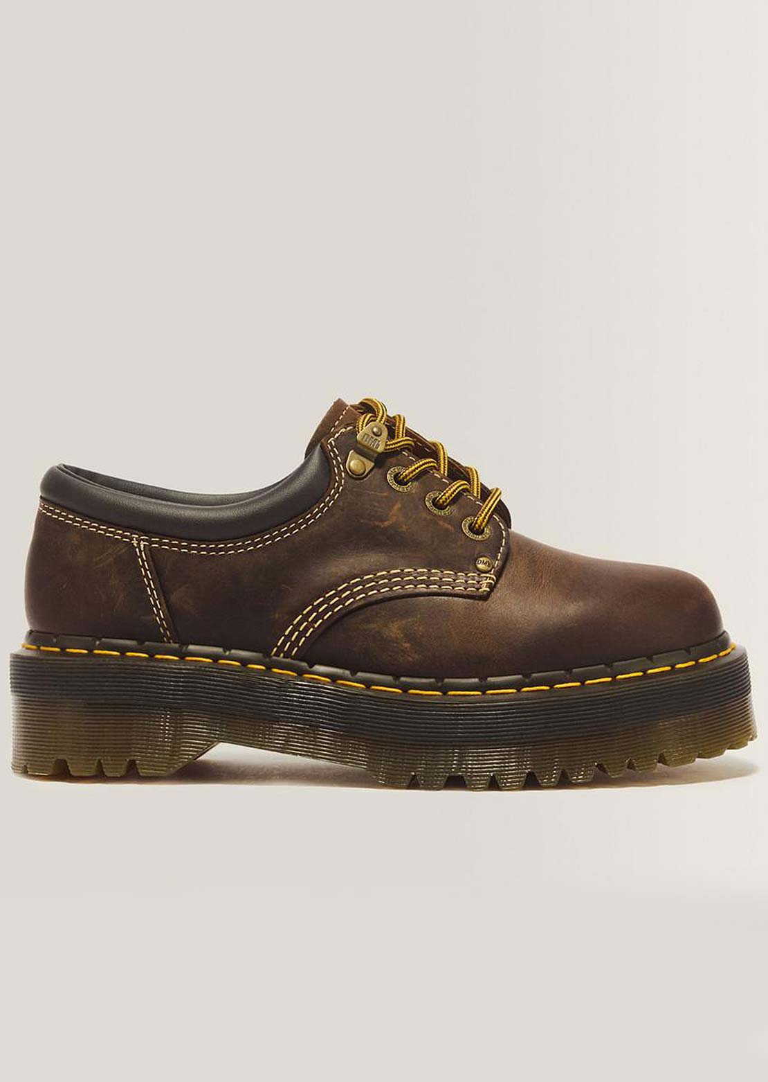 Dr.Martens Women's 8053 Quad Shoes Dark Brown Crazy Horse