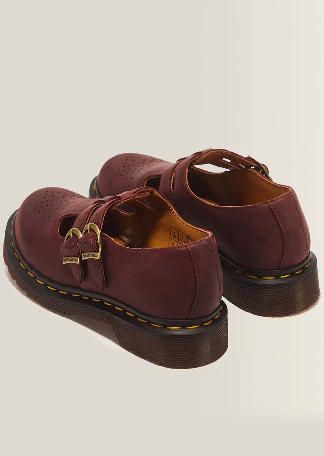 Dr.Martens Women's 8065 Mary Jane Shoes Cherry Red Crazy Horse