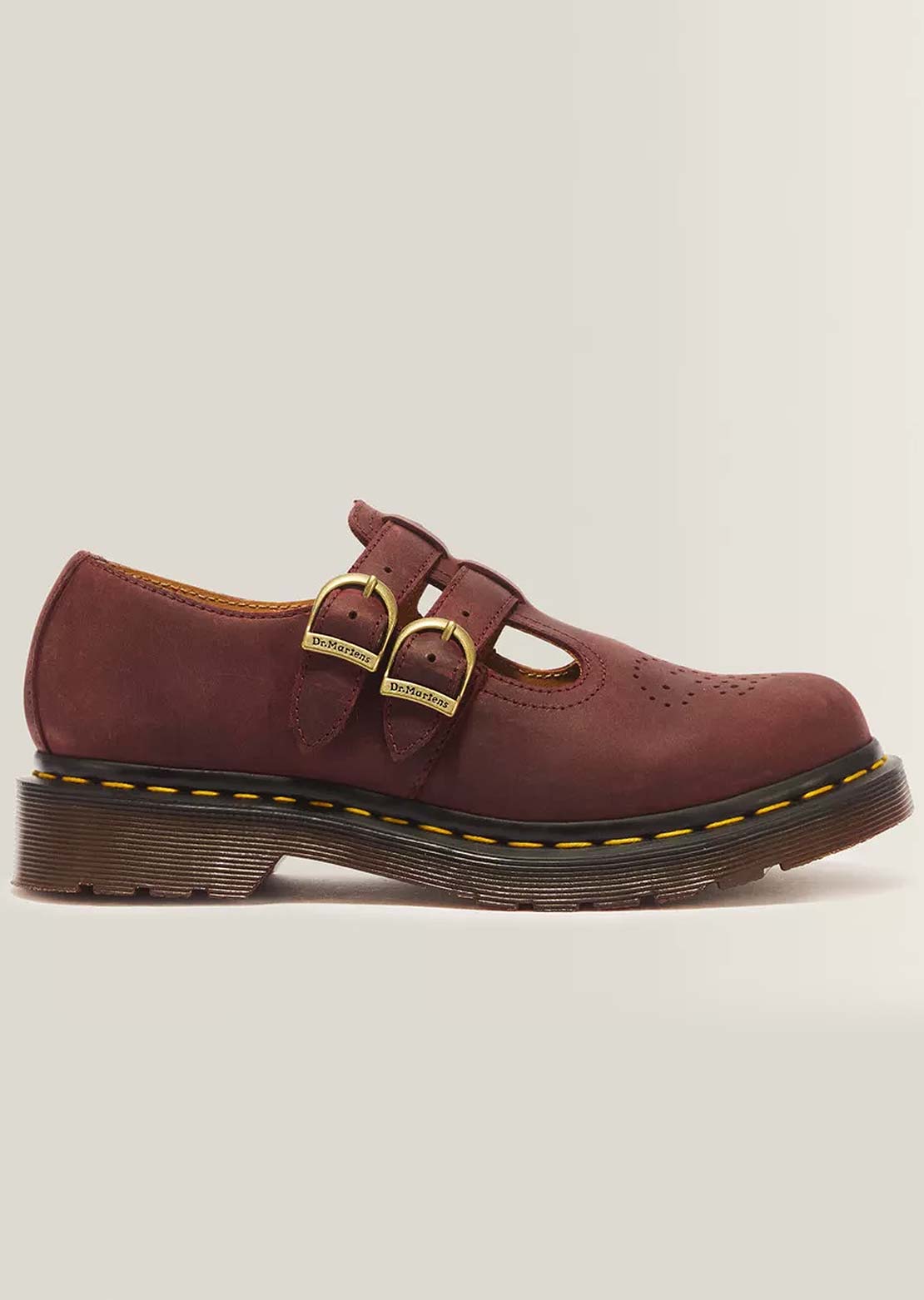 Dr.Martens Women's 8065 Mary Jane Shoes Cherry Red Crazy Horse