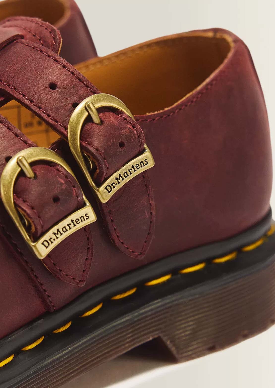 Dr.Martens Women's 8065 Mary Jane Shoes Cherry Red Crazy Horse