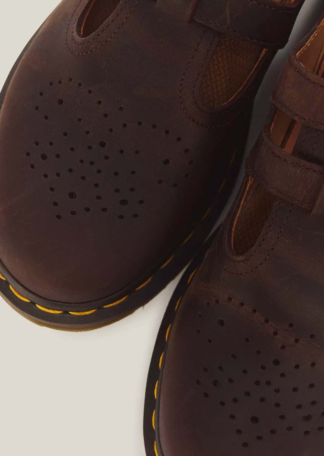 Dr.Martens Women's 8065 Mary Jane Shoes Dark Brown Crazy Horse