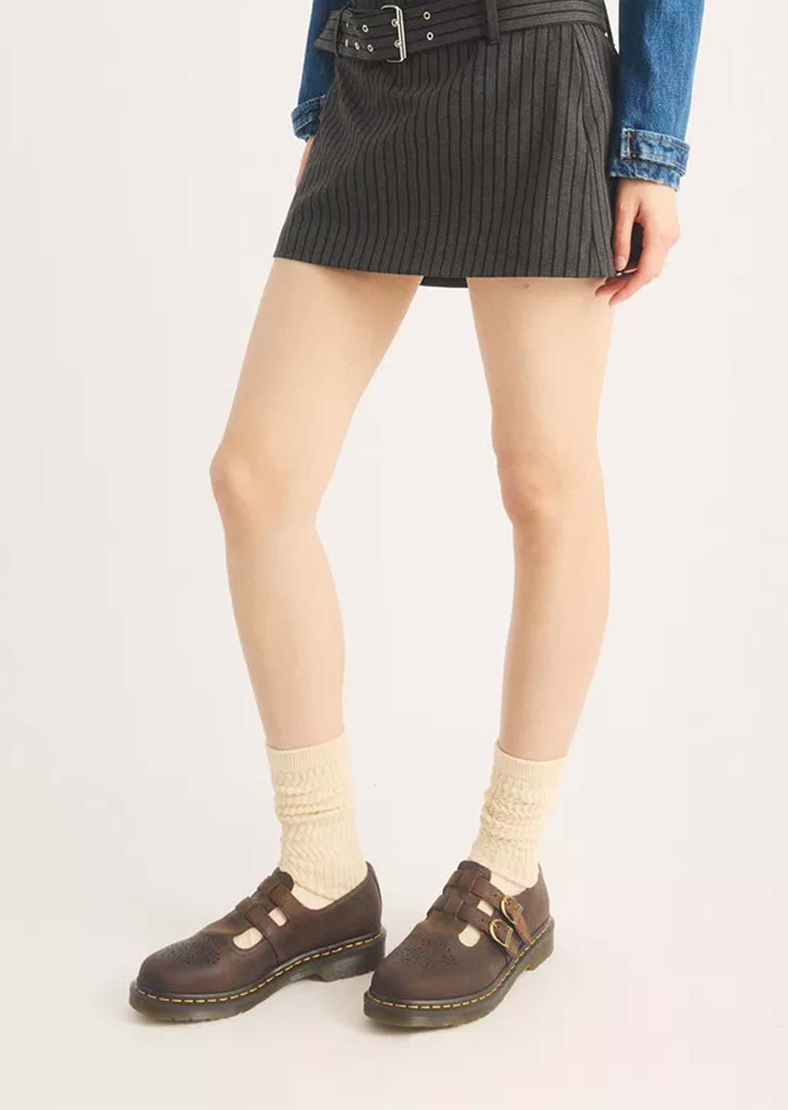 Dr.Martens Women's 8065 Mary Jane Shoes Dark Brown Crazy Horse
