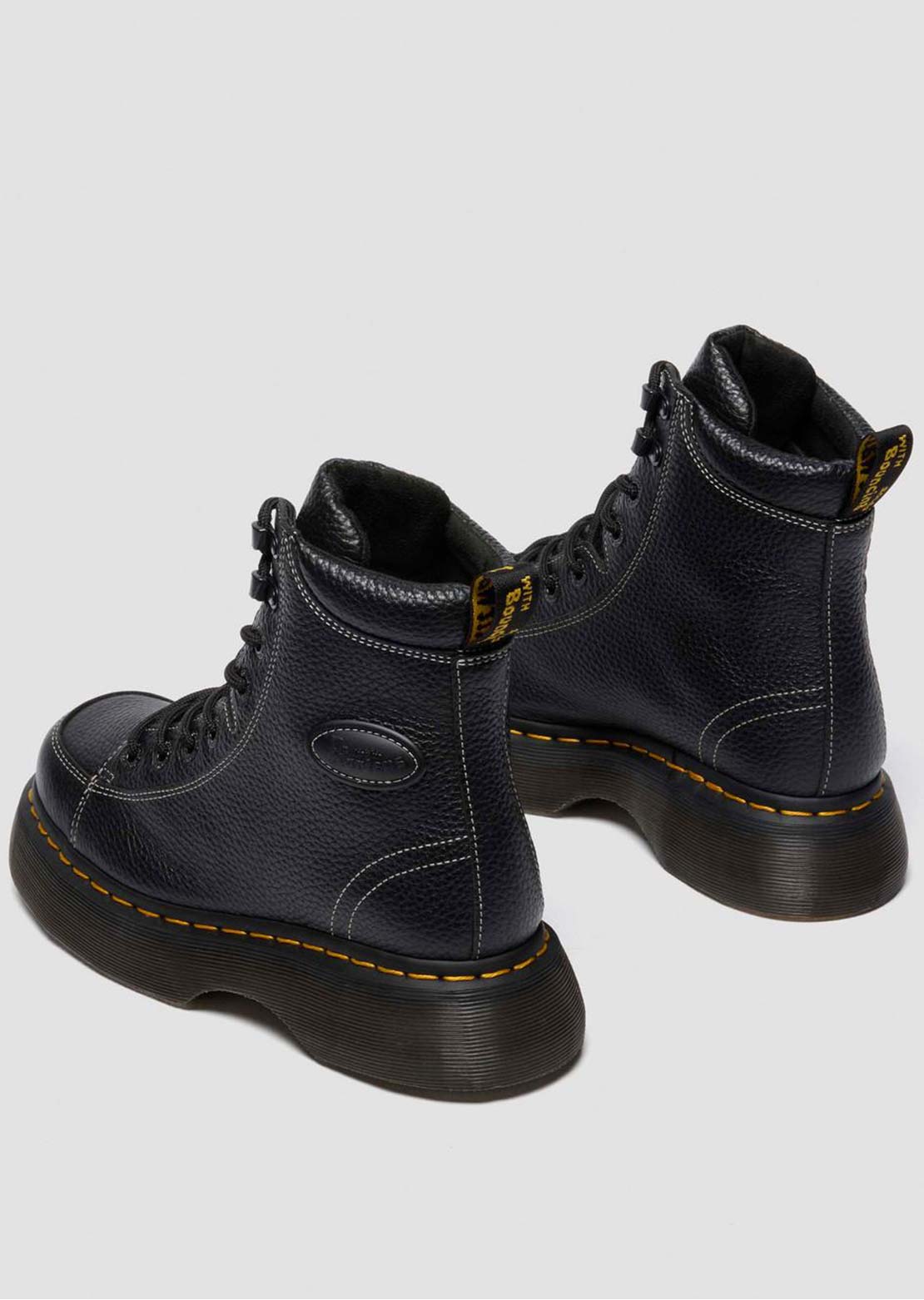 Dr.Martens Women's Buzz 8 Eye Milled Nappa Leather Boots Black