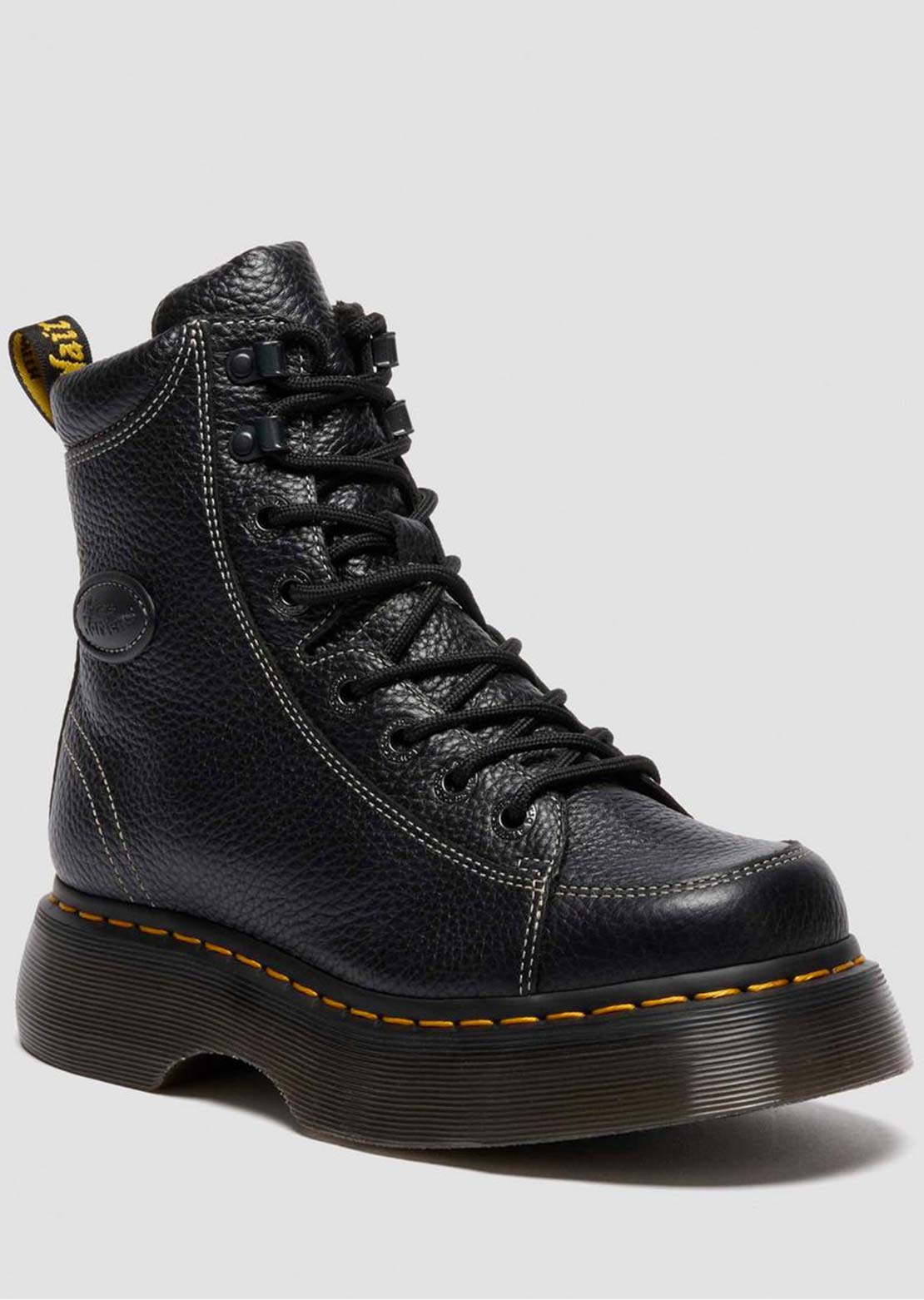 Dr.Martens Women's Buzz 8 Eye Milled Nappa Leather Boots Black