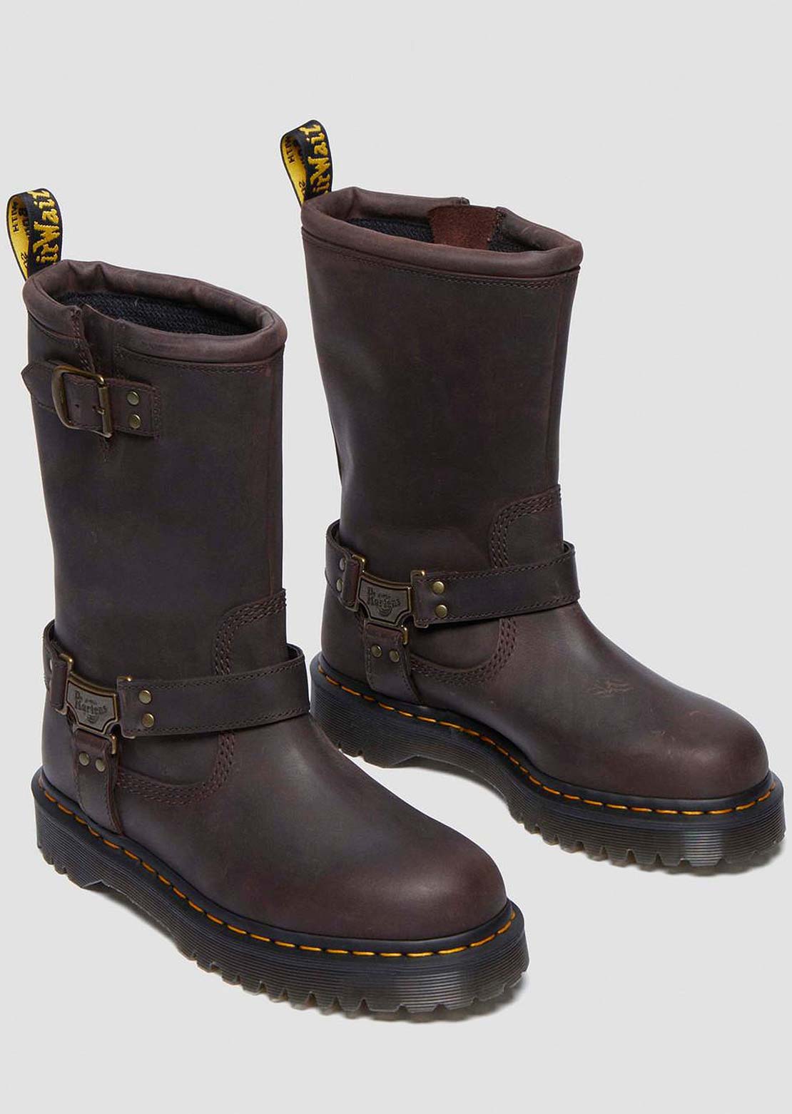 Dr.Martens Women's Anistone Hi Pull On Boots Dark Brown